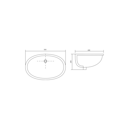 Раковина из сантехнического фарфора Aquatek AQ8091-00 60х40 встраиваемая цвет белый без отверстий под смеситель - фото 2